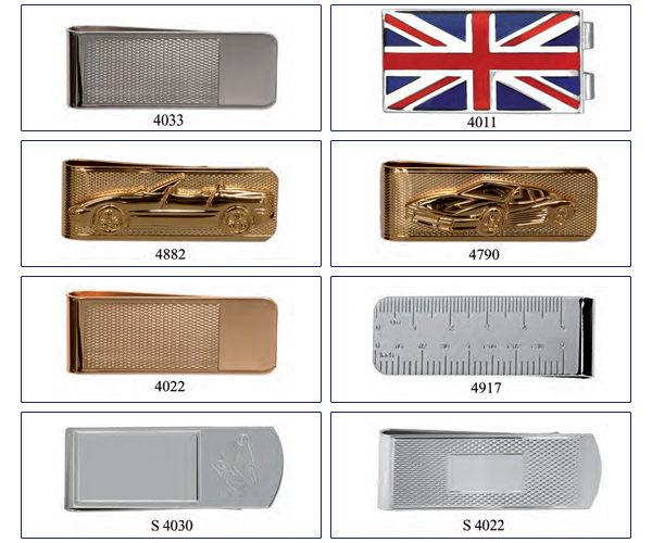 gold and silver money clips